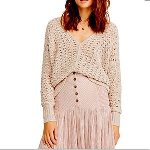 Free People Crochet Sweater. Like new.